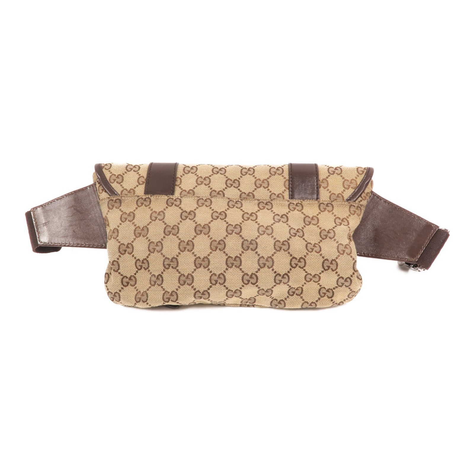 GUCCI GG帆布Waist Bag銀扣腰包