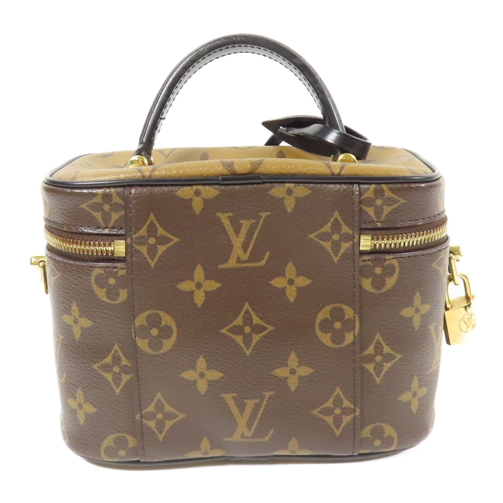 LOUIS VUITTON LV GHW Vanity PM 2 Way Shoulder Bag M45165 Monogram Reverse Brown