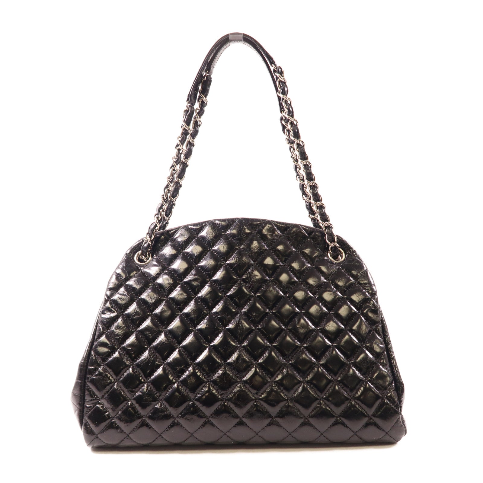 CHANEL CC SHW Chain Shoulder Bag Calfskin Leather Black 50558