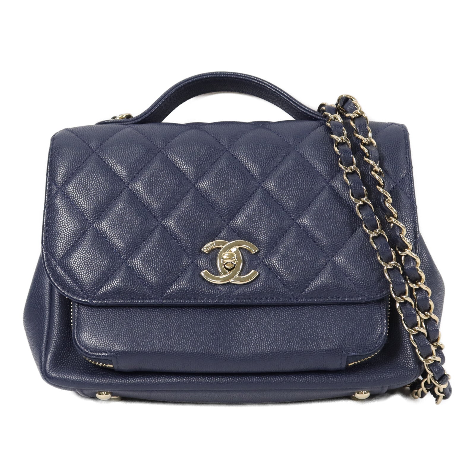 CHANEL 牛皮皮革Business Affinity Medium手挽肩背兩用袋
