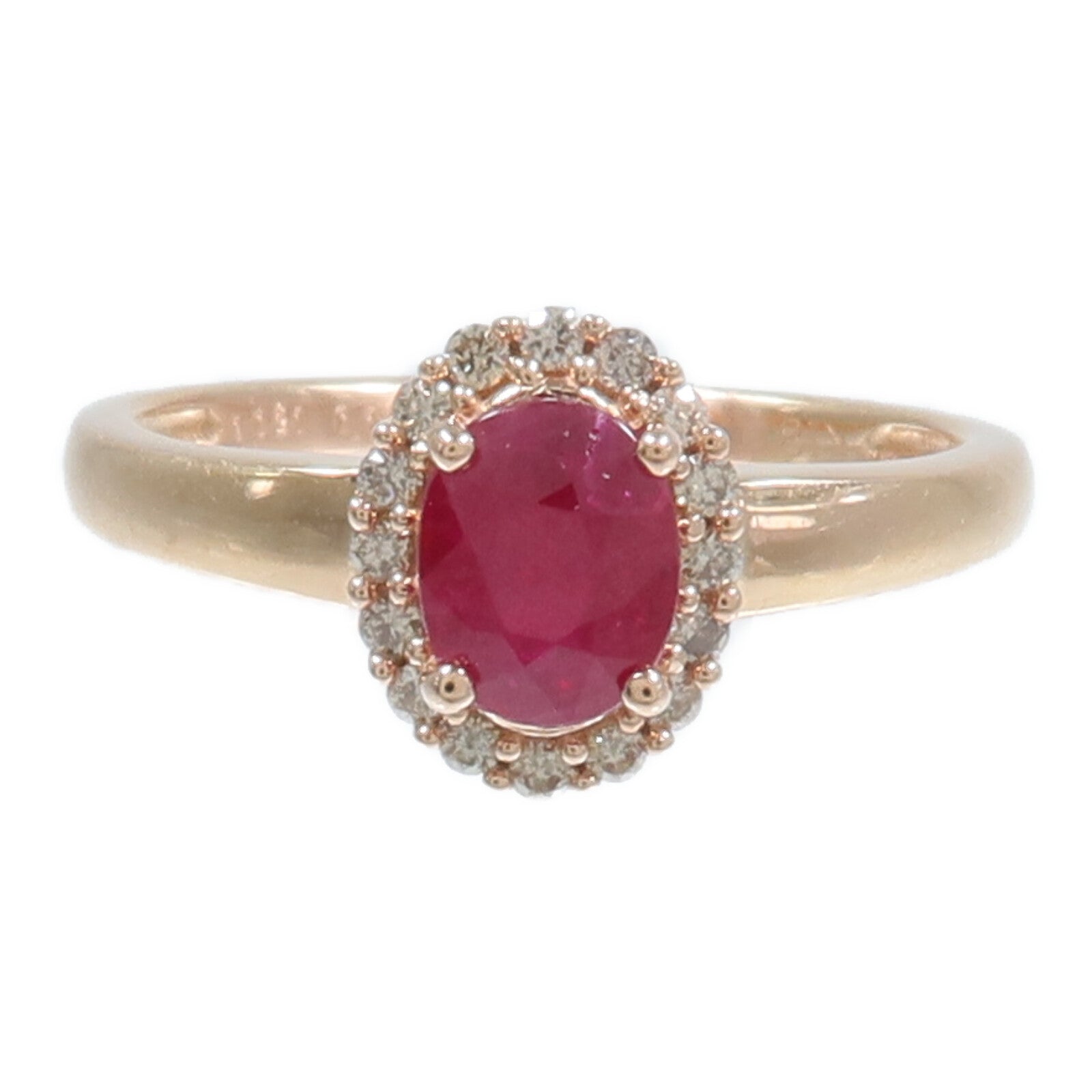JEWELRY 18K玫瑰金Ruby Diamond Ring紅寶石/鑽石戒指