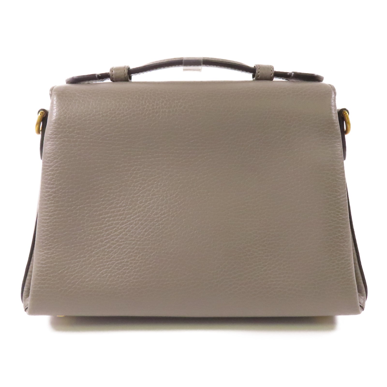 GUCCI GG GHW Interlock Chain 2 Way Bag 510302 CAO0G Leather Grey