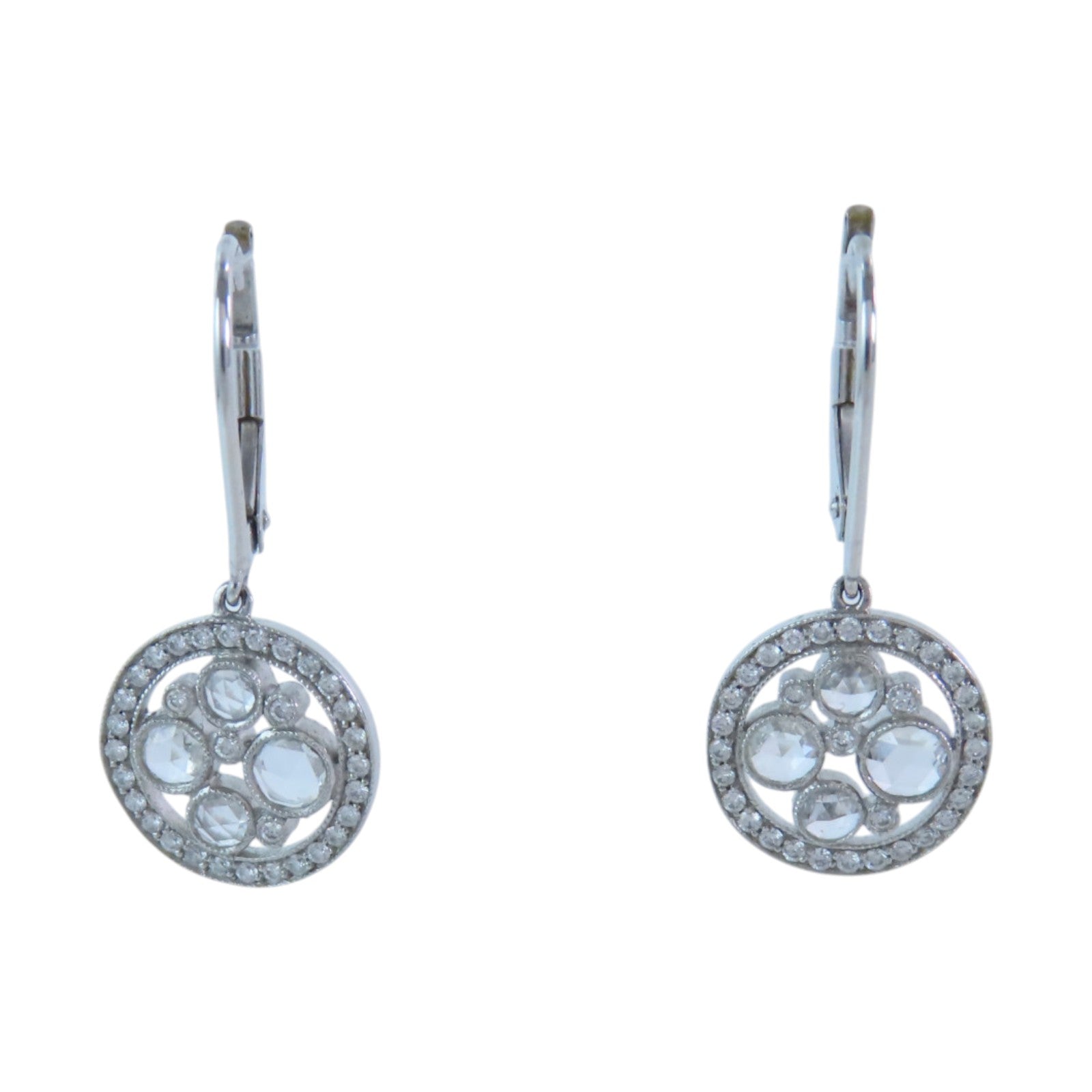 TIFFANY&CO PT950鉑金Diamond Drop Earrings鑽石耳環