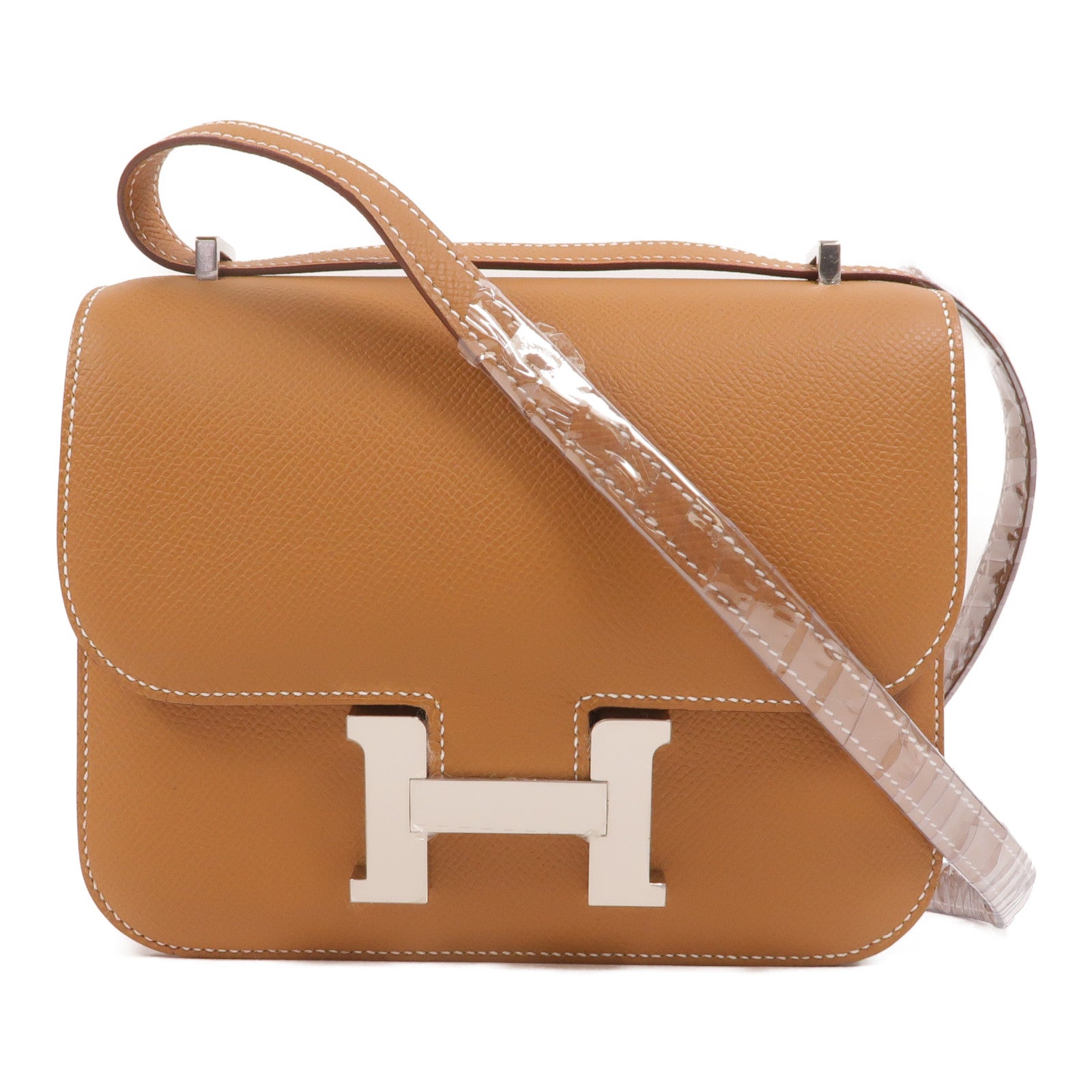 HERMES Epsom皮革Constance Mini肩背袋Gold