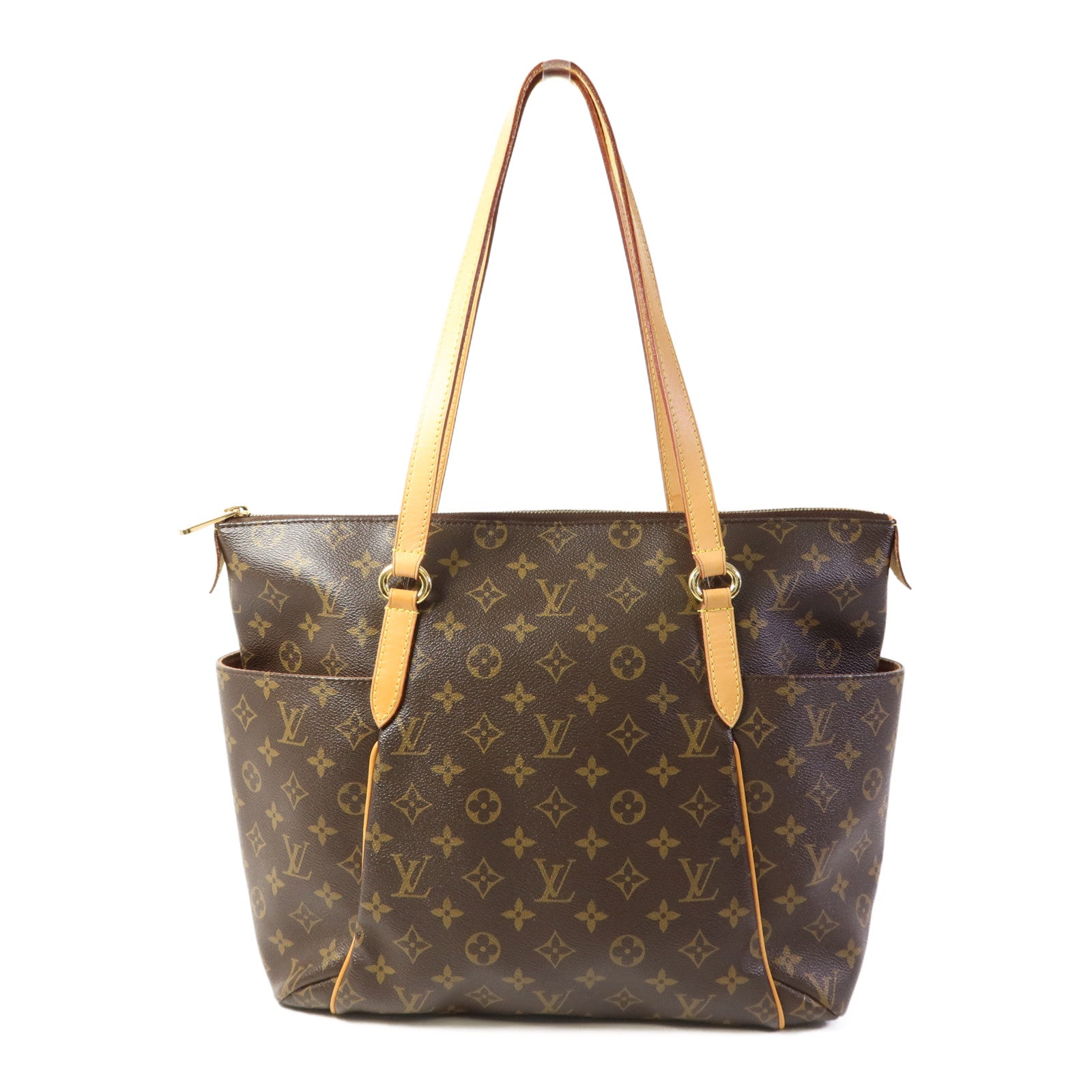 LOUIS VUITTON Monogram Totally MM金扣肩背袋棕色