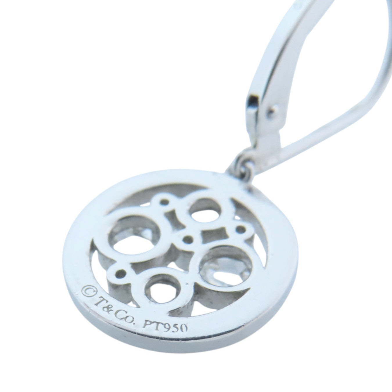 TIFFANY&CO PT950鉑金Diamond Drop Earrings鑽石耳環