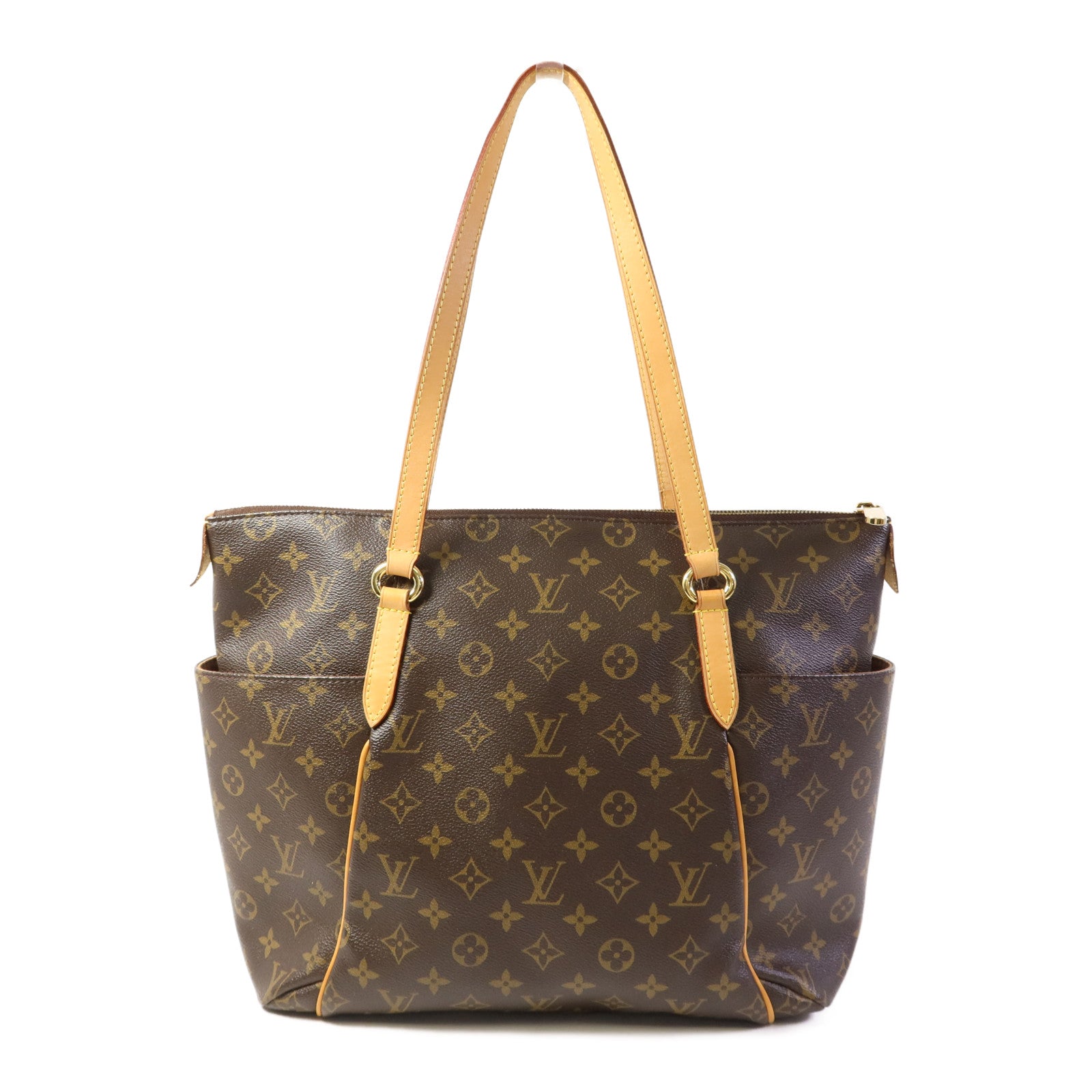 LOUIS VUITTON Monogram Totally MM金扣肩背袋棕色