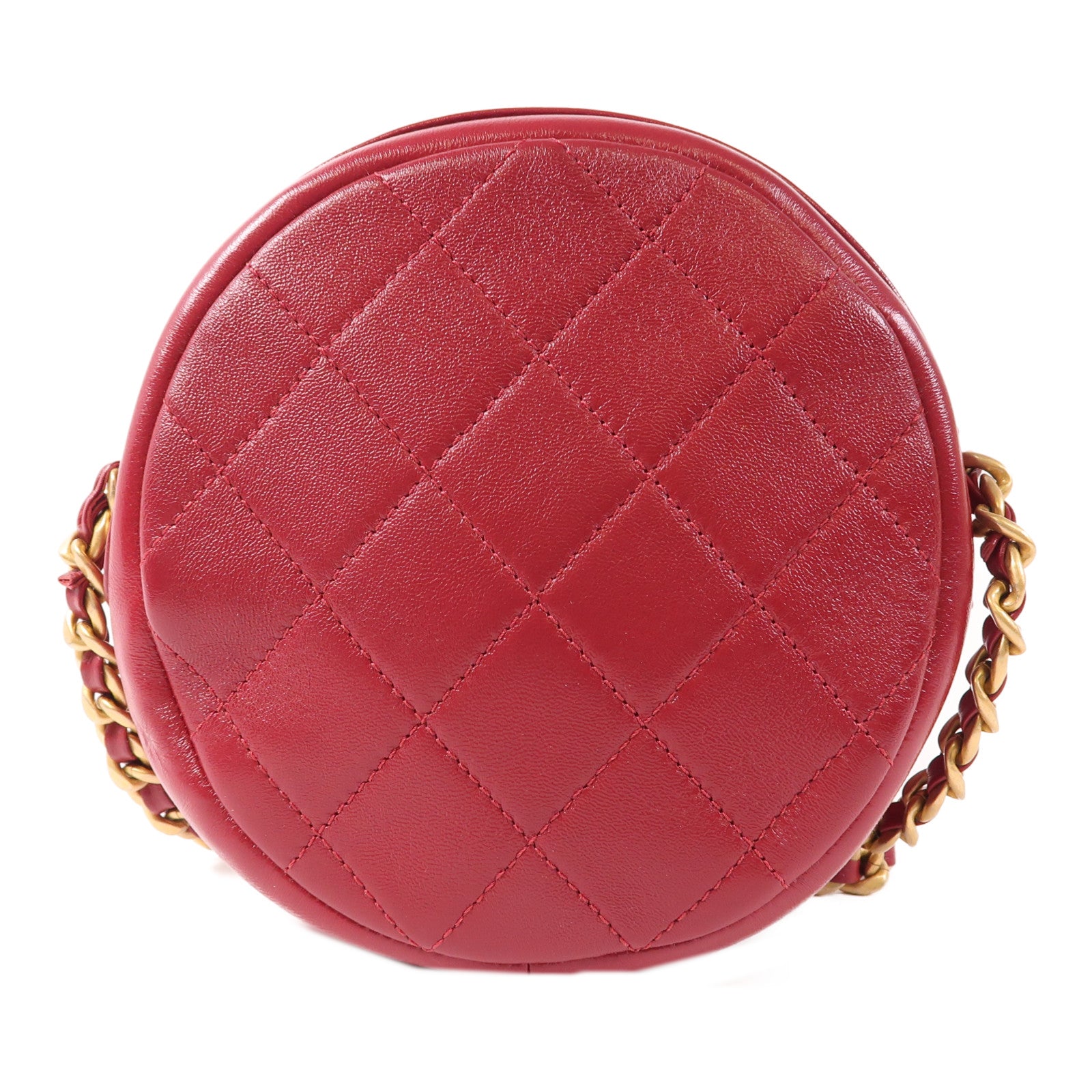 CHANEL 牛皮皮革Chain Shoulder金扣鏈帶肩背袋