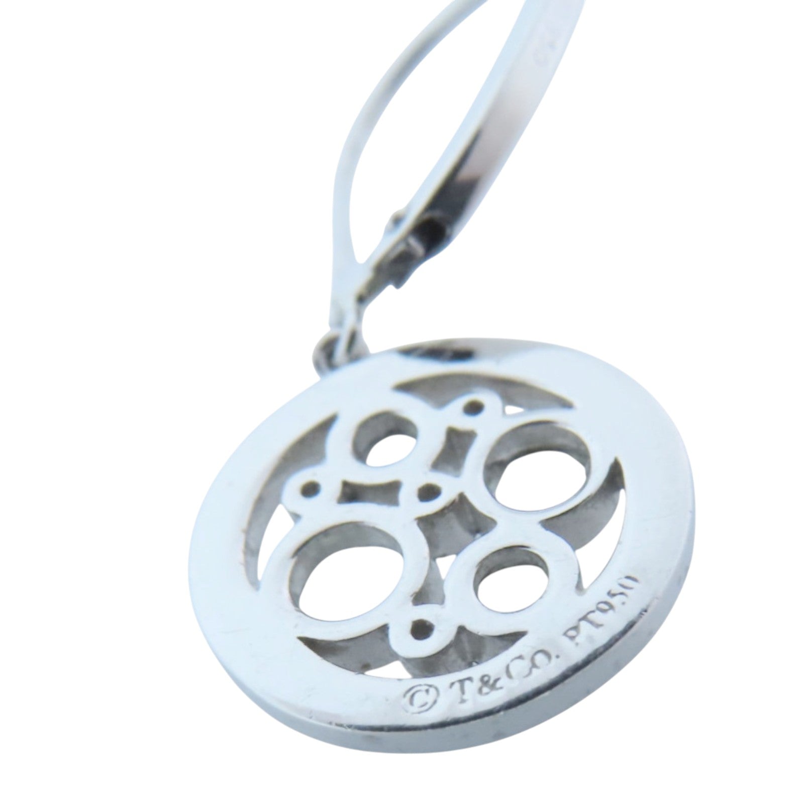 TIFFANY&CO PT950鉑金Diamond Drop Earrings鑽石耳環