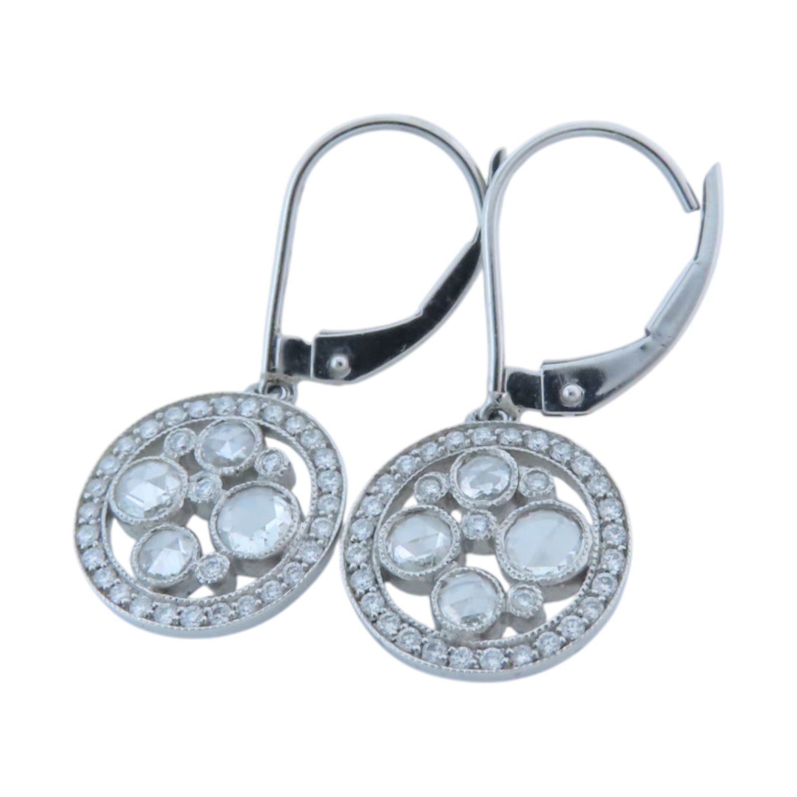 TIFFANY&CO PT950鉑金Diamond Drop Earrings鑽石耳環