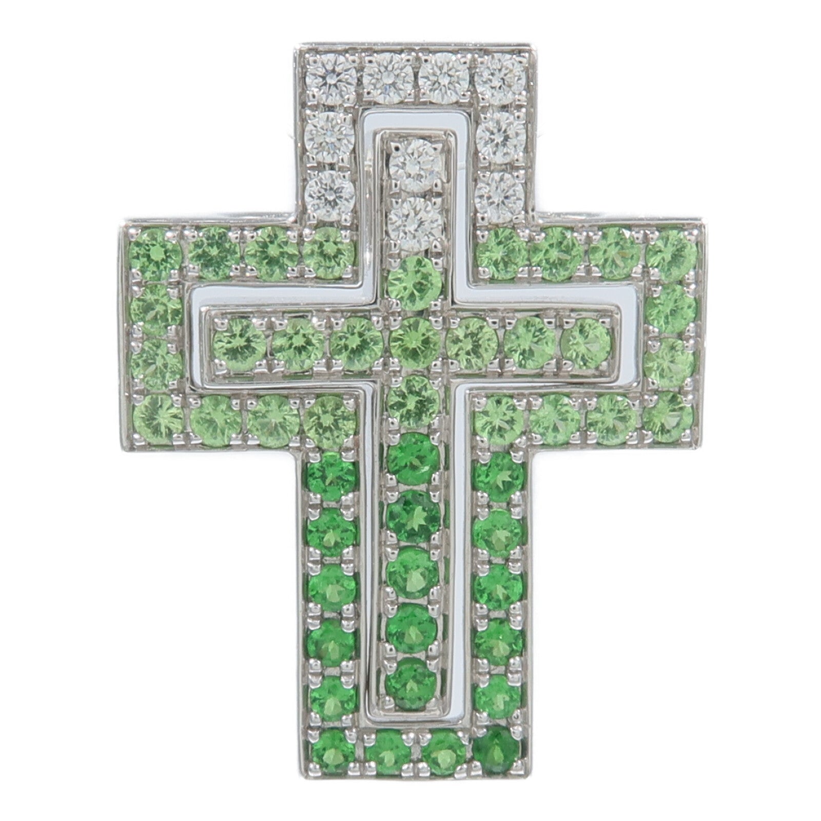 JEWELRY 18K白金Multi Diamond Pendant Top鑽石吊墜