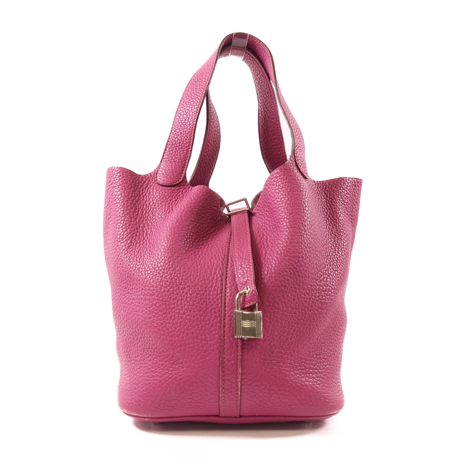 HERMES Clemence皮革Picotin MM銀扣手挽袋Anemone