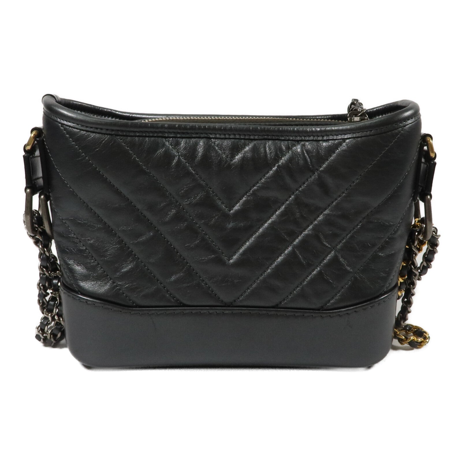 CHANEL 牛皮皮革Mini Gabrielle鏈帶肩背袋