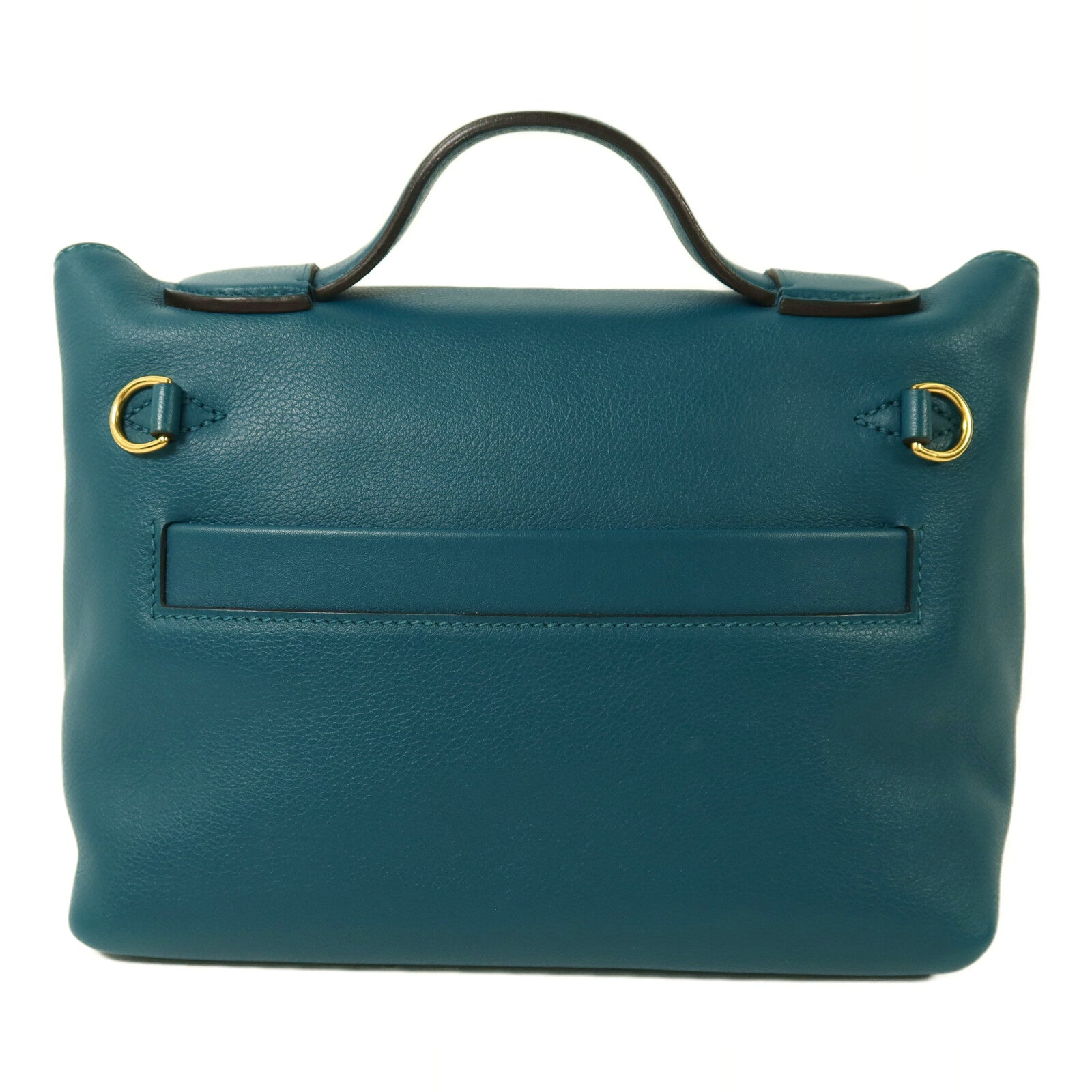 HERMES Evercolor皮革24/24 Mini金扣手挽肩背兩用袋Vert Bosphore