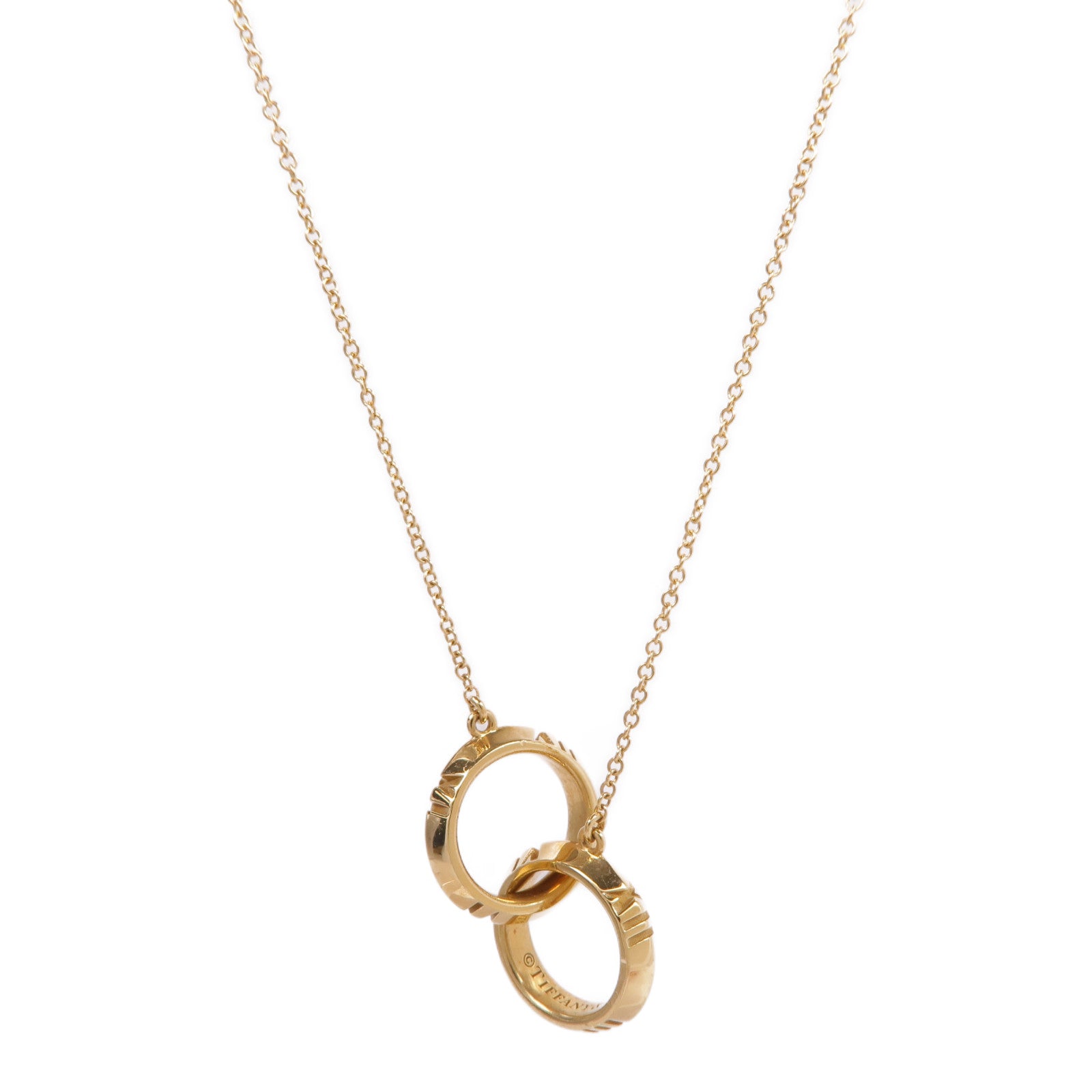 TIFFANY&CO 18K黃金Atlas X closed interlocking Pendant項鍊