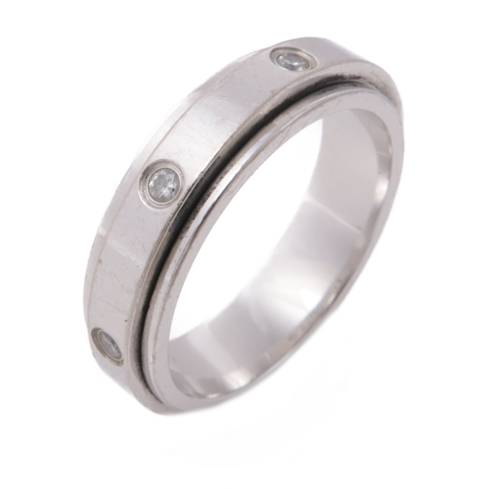 PIAGET 18K白金Diamond Ring鑽石/戒指Piaget#49/US#4.75