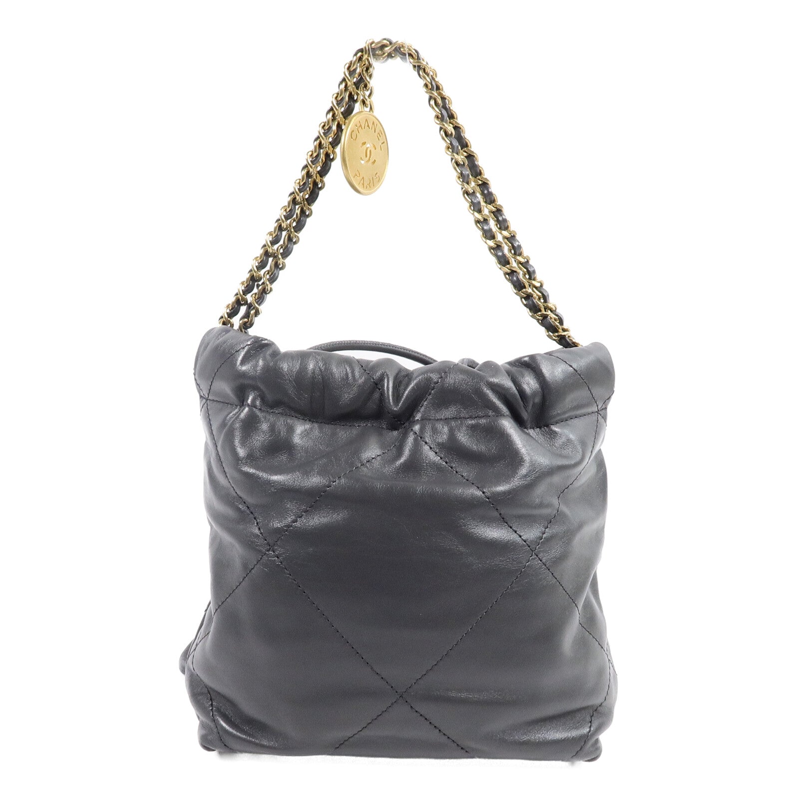 CHANEL 牛皮皮革Mini 22手挽肩背兩用袋