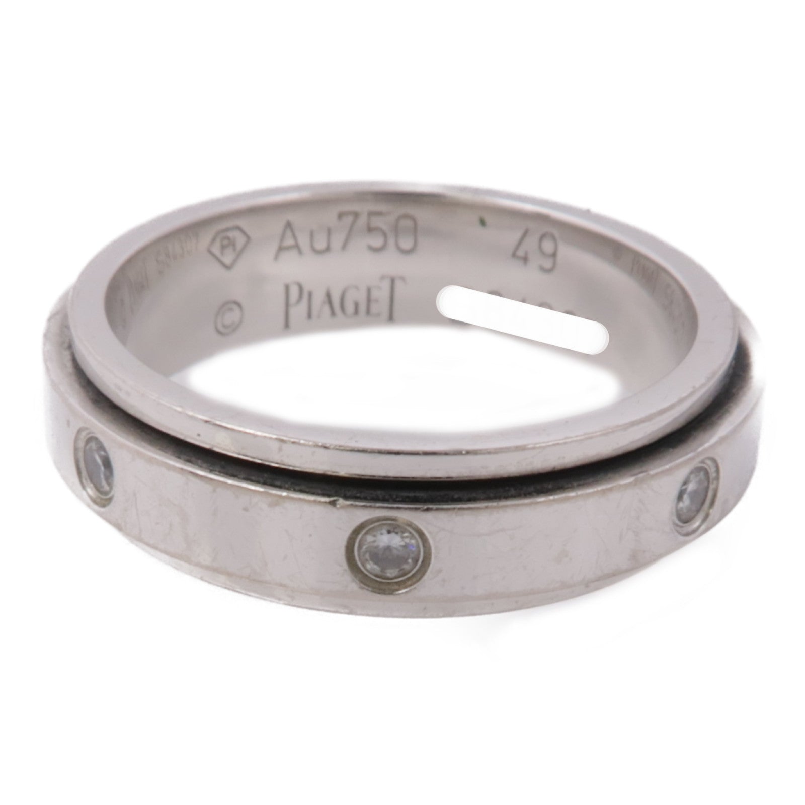 PIAGET 18K白金Diamond Ring鑽石/戒指Piaget#49/US#4.75