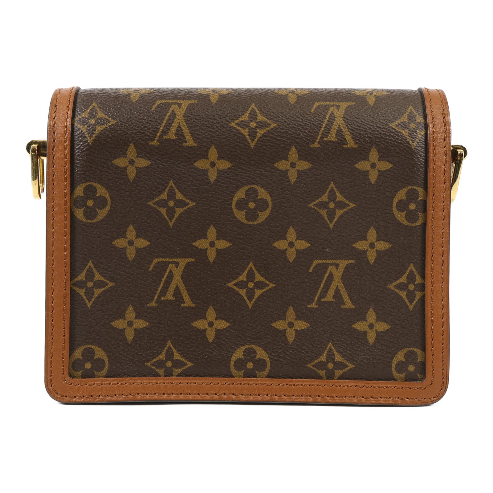 LOUIS VUITTON Monogram Reverse Mini Dauphine金扣肩背袋