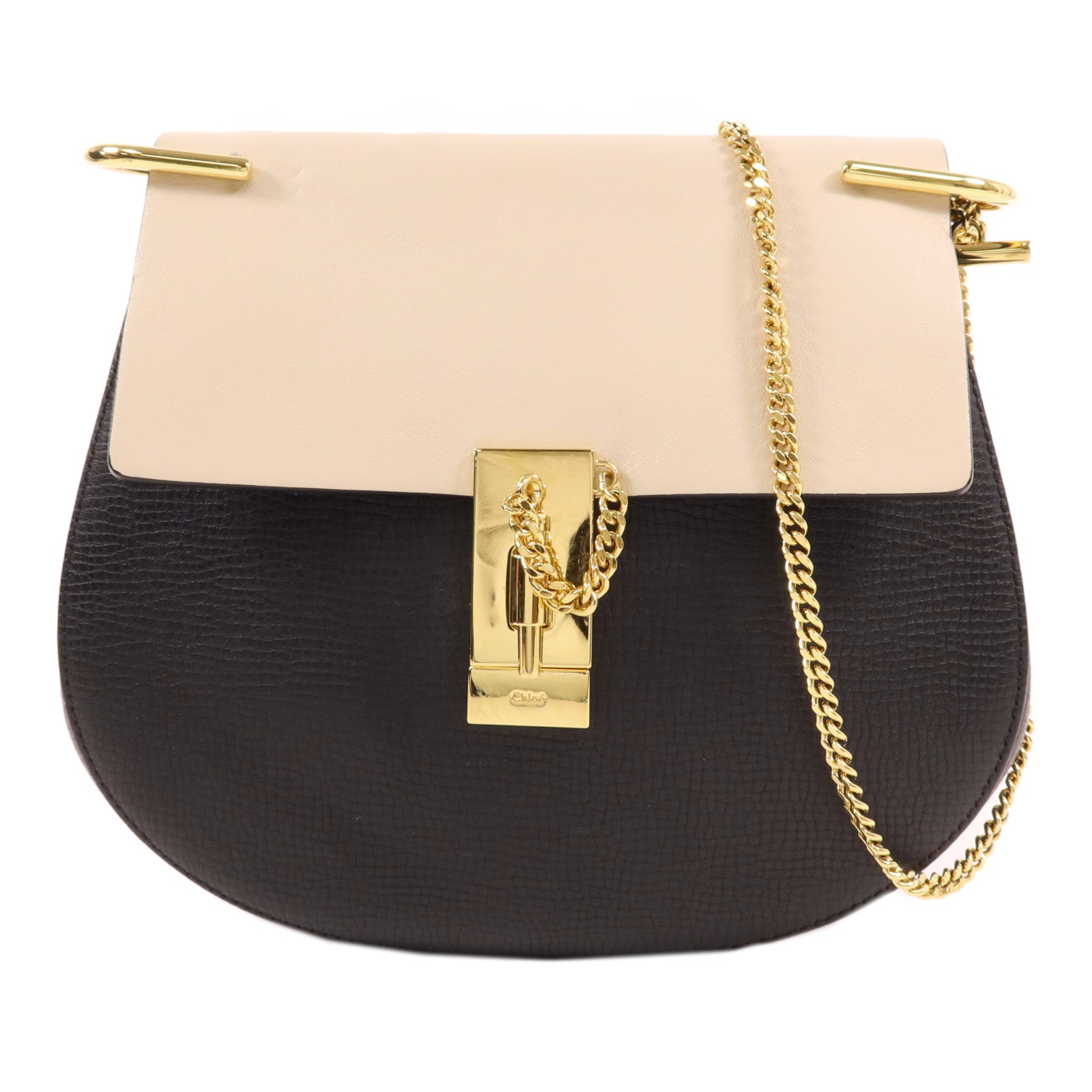 Chloe 牛皮皮革Drew Bag金扣鏈帶肩背袋
