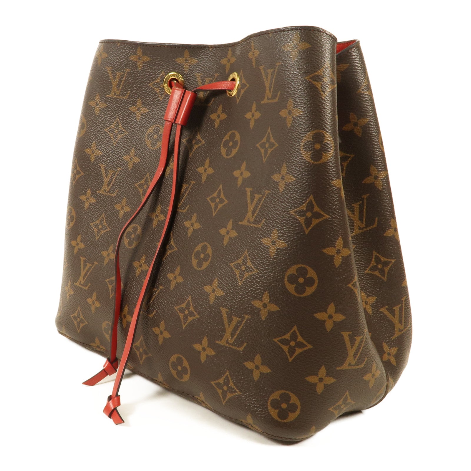 LOUIS VUITTON Monogram Neo Noe Bucket Bag金扣肩背袋Coquelicot