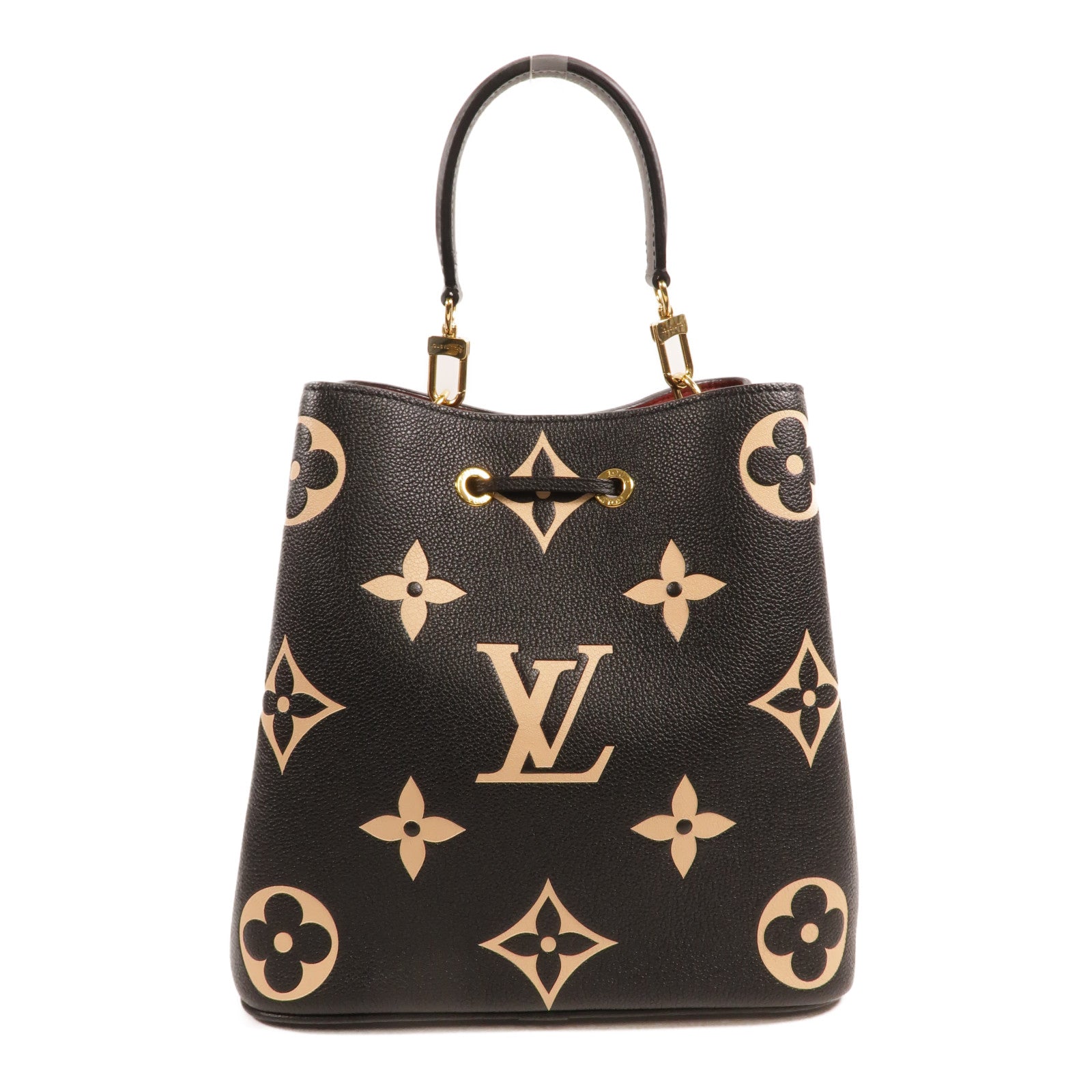 LOUIS VUITTON Monogram Empreinte Bicolor Neo Noe MM金扣手挽肩背兩用袋