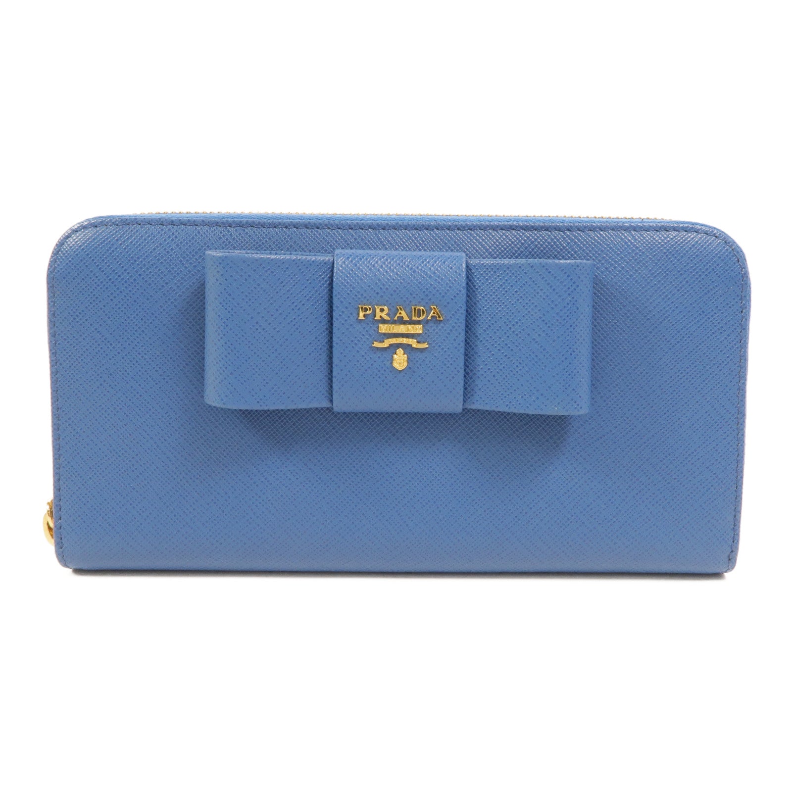 PRADA Saffiano皮革Fiocco Bow Long Wallet長錢包