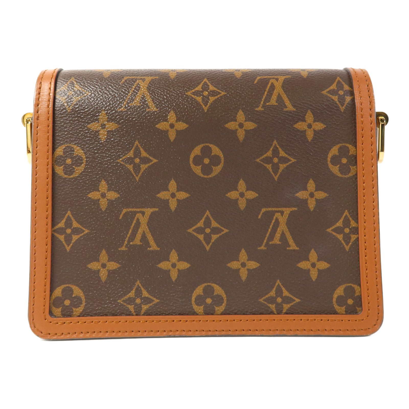 LOUIS VUITTON Monogram Reverse Mini Dauphine金扣肩背袋