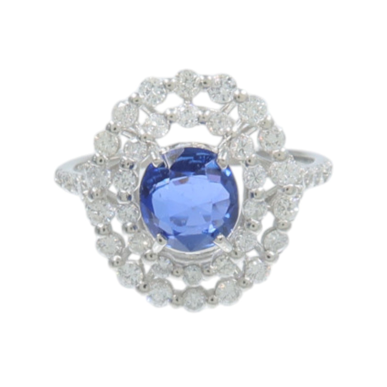 JEWELRY PT950鉑金Sapphire Diamond Ring藍寶石/鑽石戒指