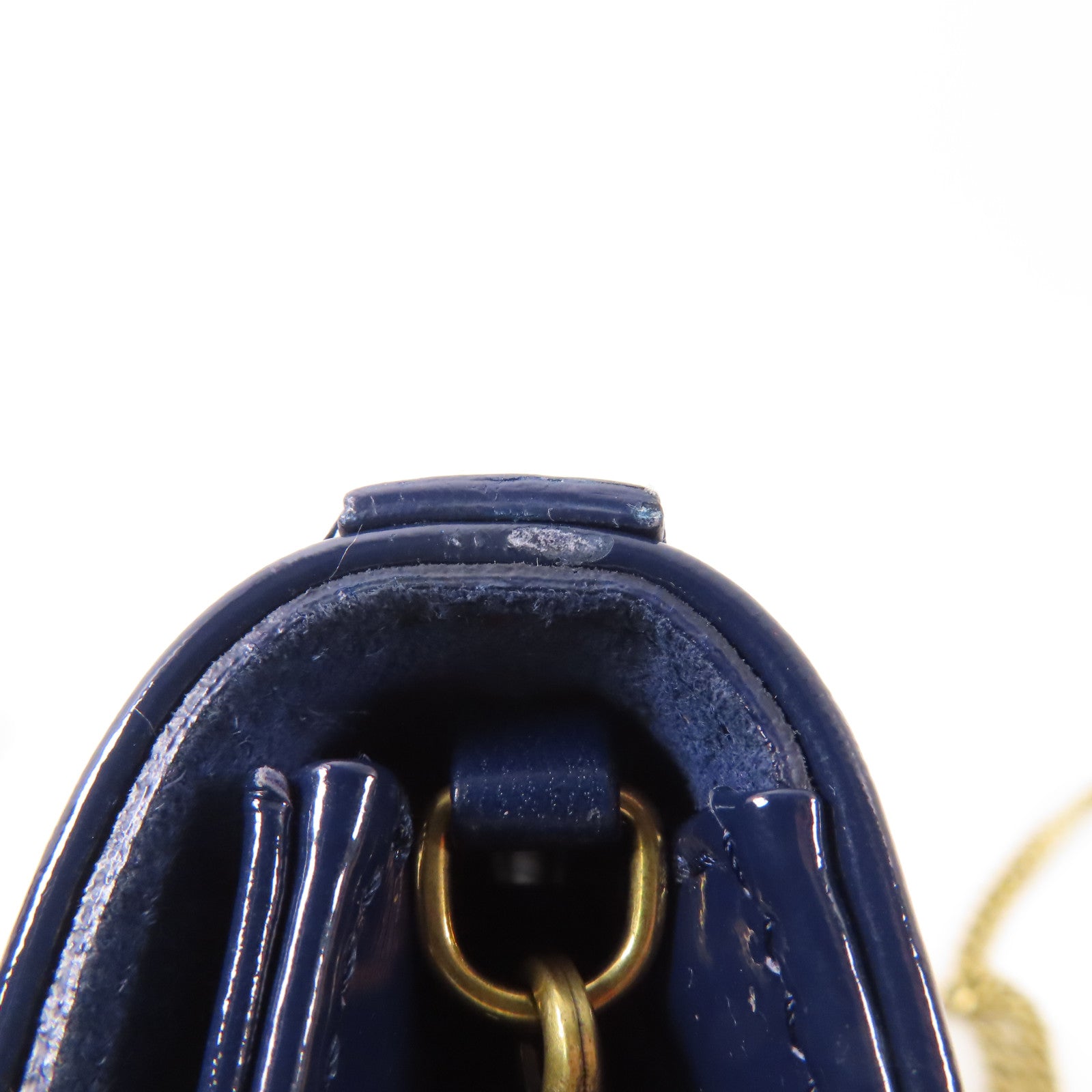 Dior 漆皮皮革Wallet On Chain金扣鏈帶肩背袋