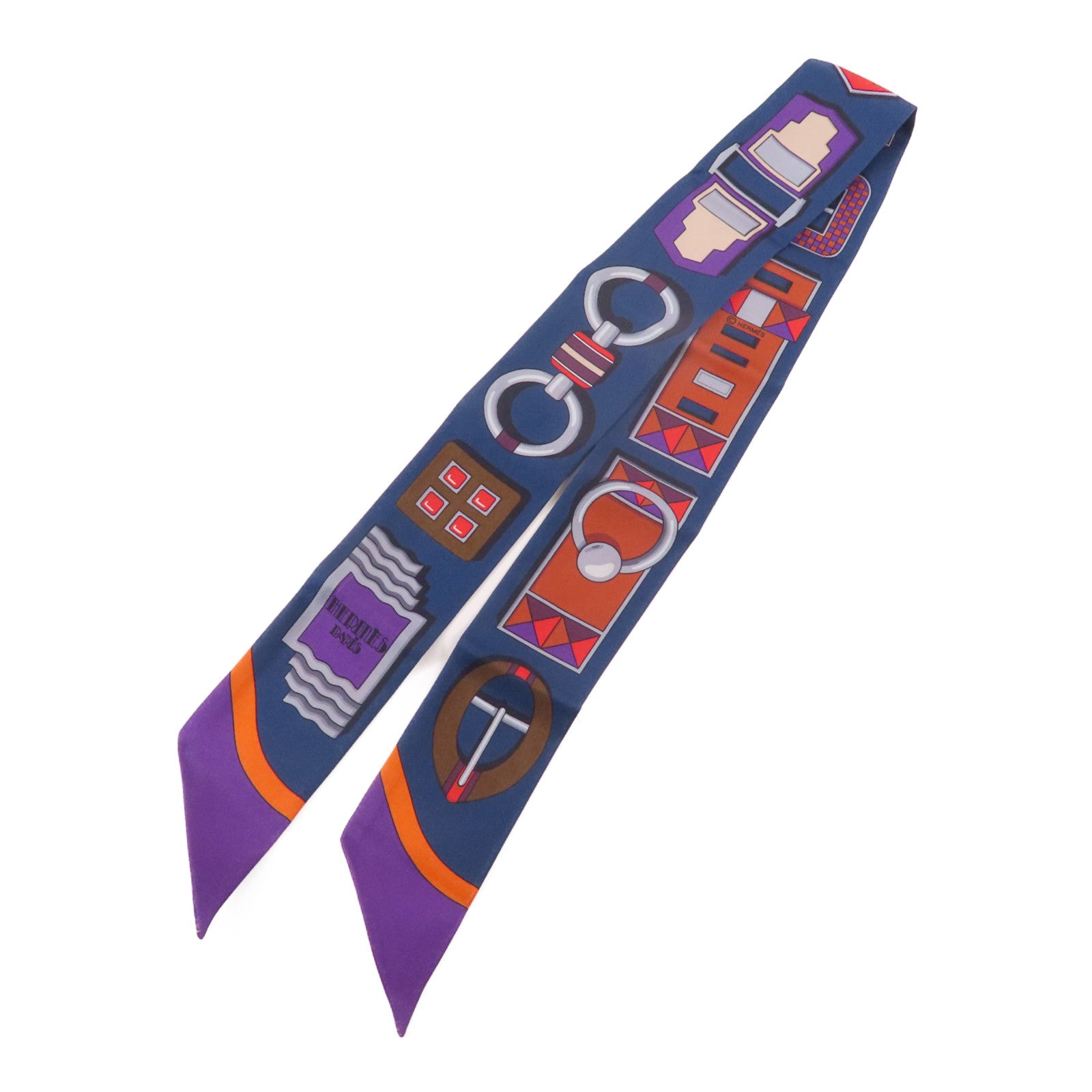 HERMES 絲質Twilly絲巾