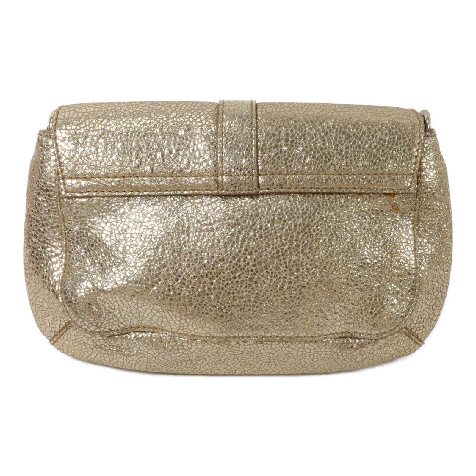 YVES SAINT LAURENT 牛皮皮革Shearling Flap Chain Shoulder Bag鏈帶肩背袋
