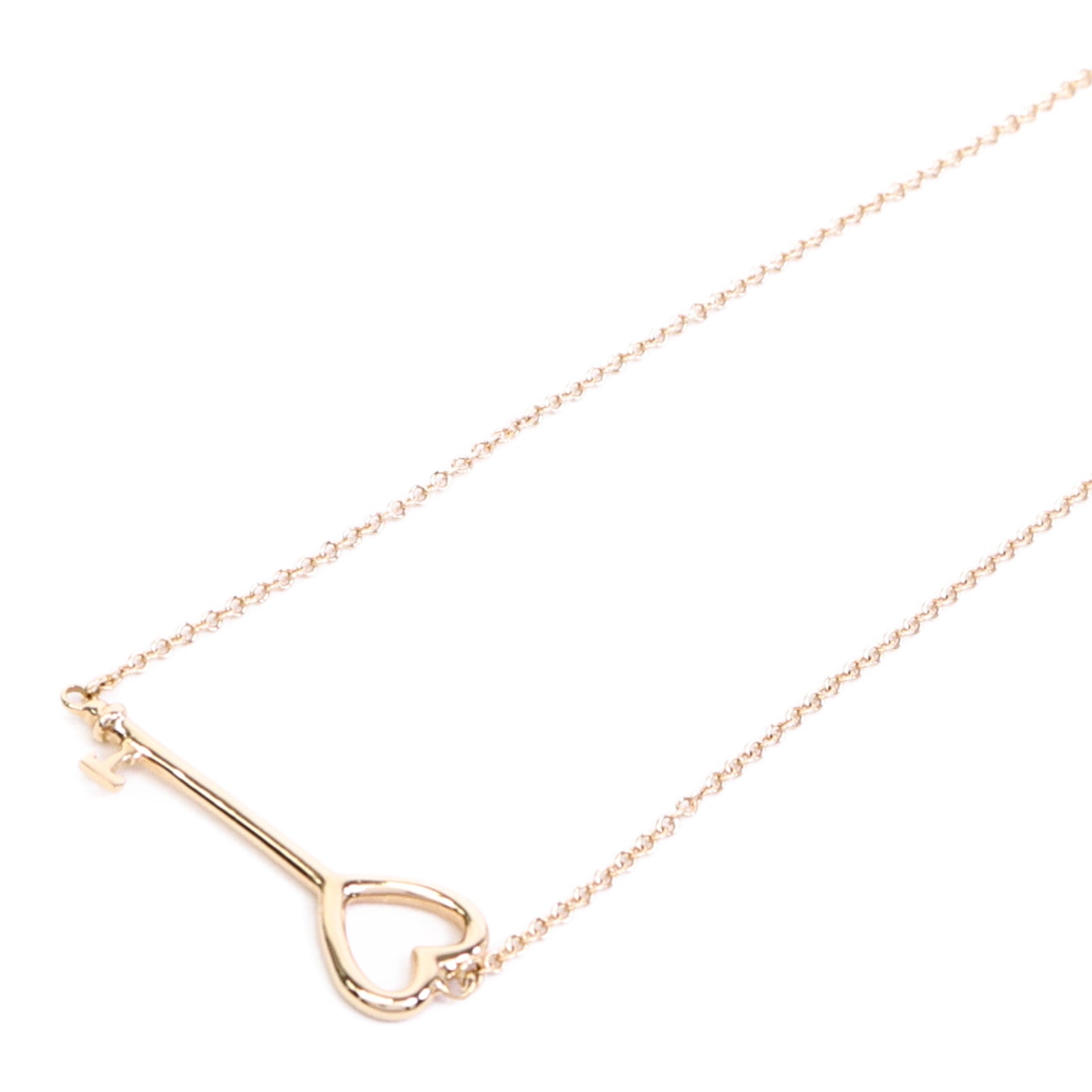 TIFFANY&CO 18K玫瑰金Heart Key Necklace項鍊