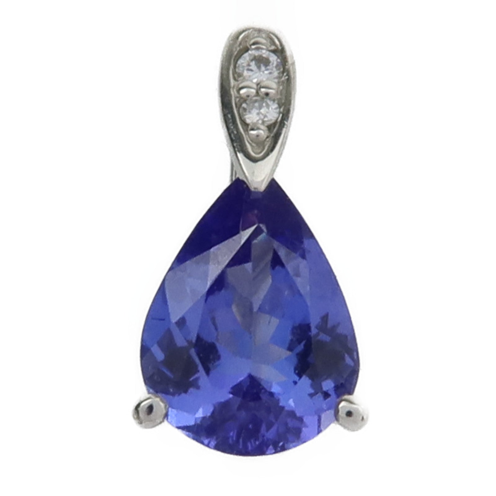 JEWELRY PT950鉑金Diamond Tanzanite坦桑石/鑽石吊墜