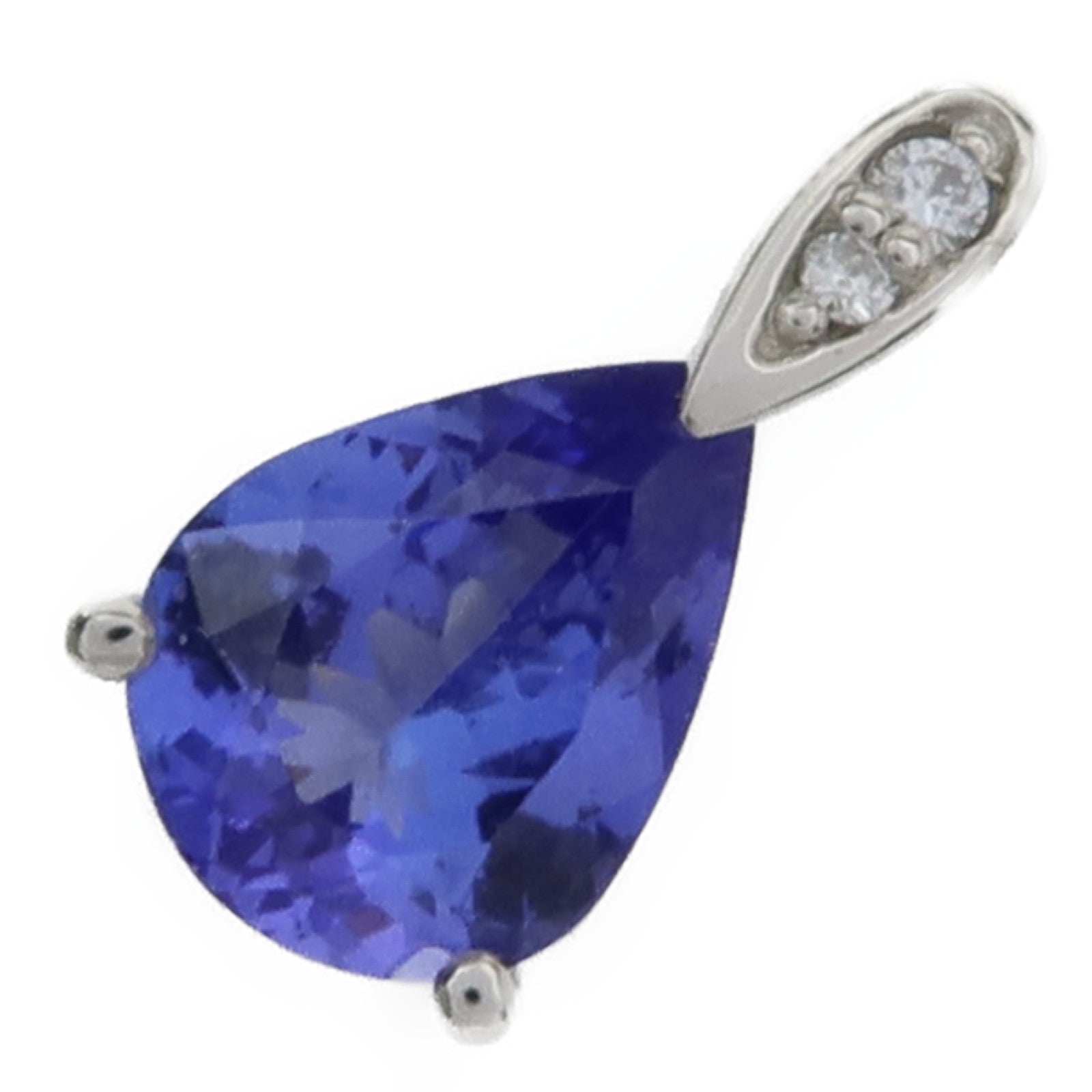 JEWELRY PT950鉑金Diamond Tanzanite坦桑石/鑽石吊墜