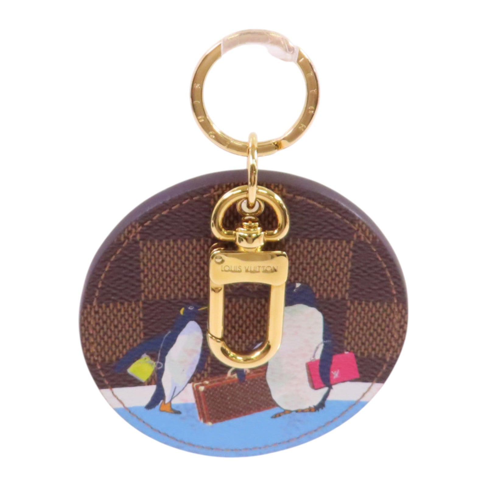 LOUIS VUITTON LV GHW Portefeuille Penguin Charm M62751 Damier Ebene