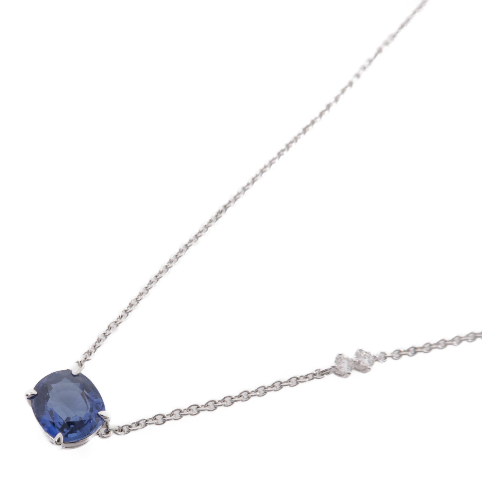 JEWELRY 18K白金Diamond/Sapphire Necklace鑽石/藍寶石項鍊