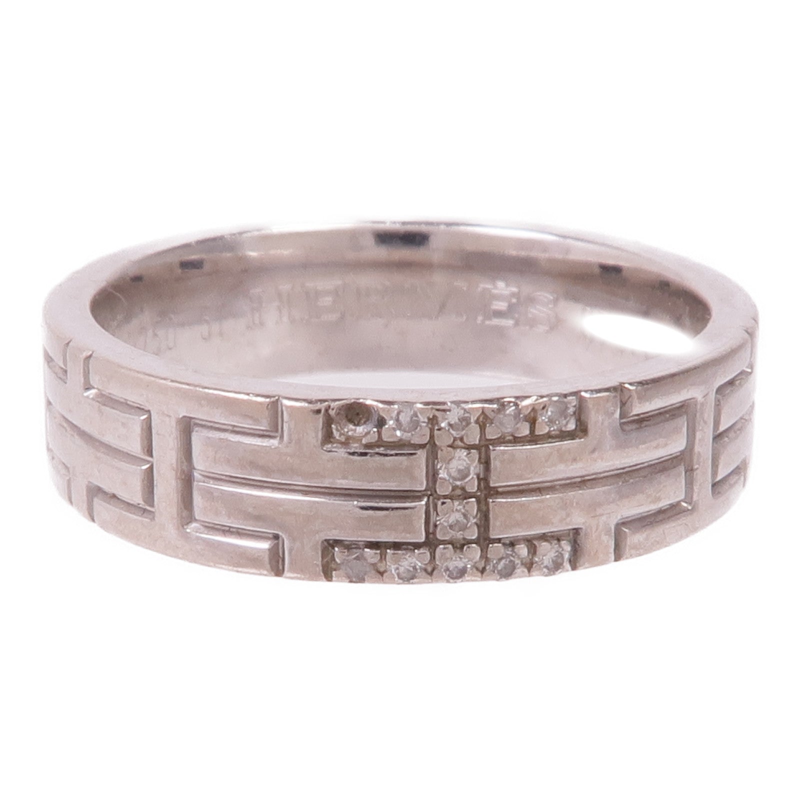 HERMES 18K白金Diamond Ring鑽石戒指Hermes#51/US#5.75
