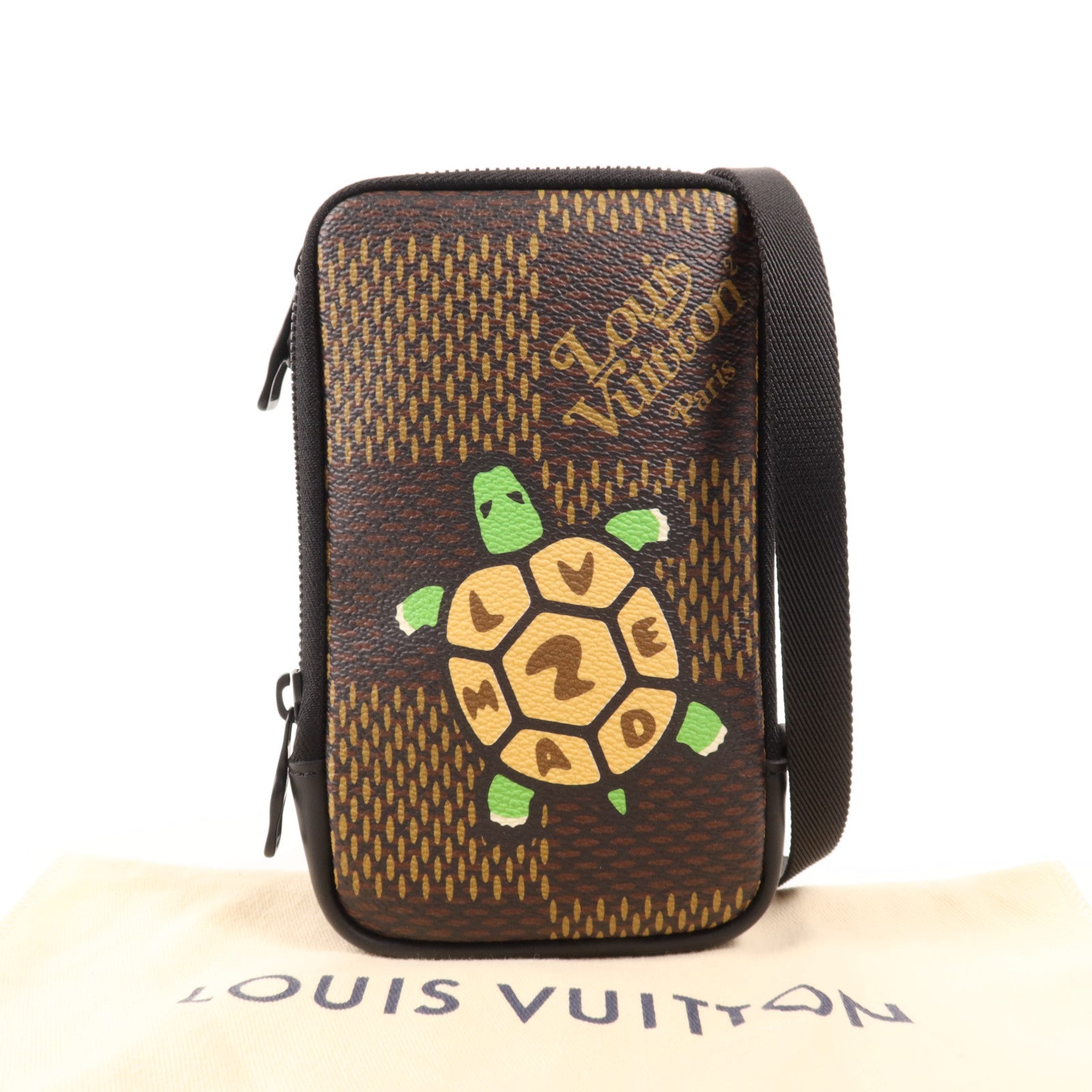 LOUIS VUITTON Damier LV x Nigo Phone Pouch肩背袋