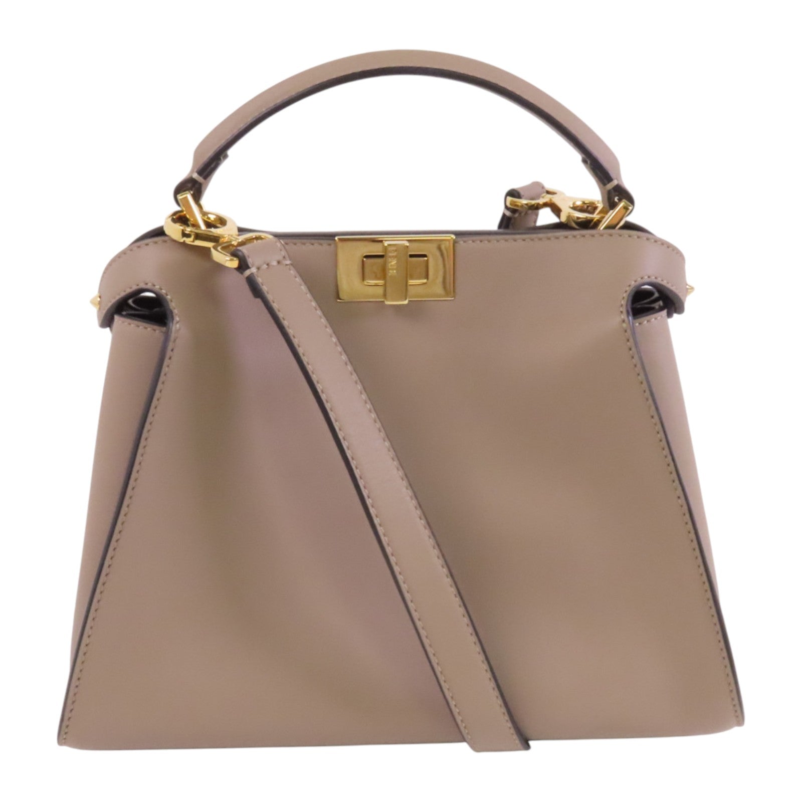 FENDI 牛皮皮革Peekaboo金扣手挽肩背兩用袋