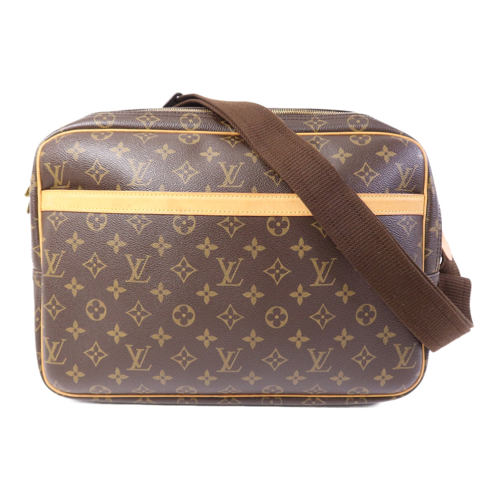 LOUIS VUITTON Monogram Reporter GM金扣肩背袋