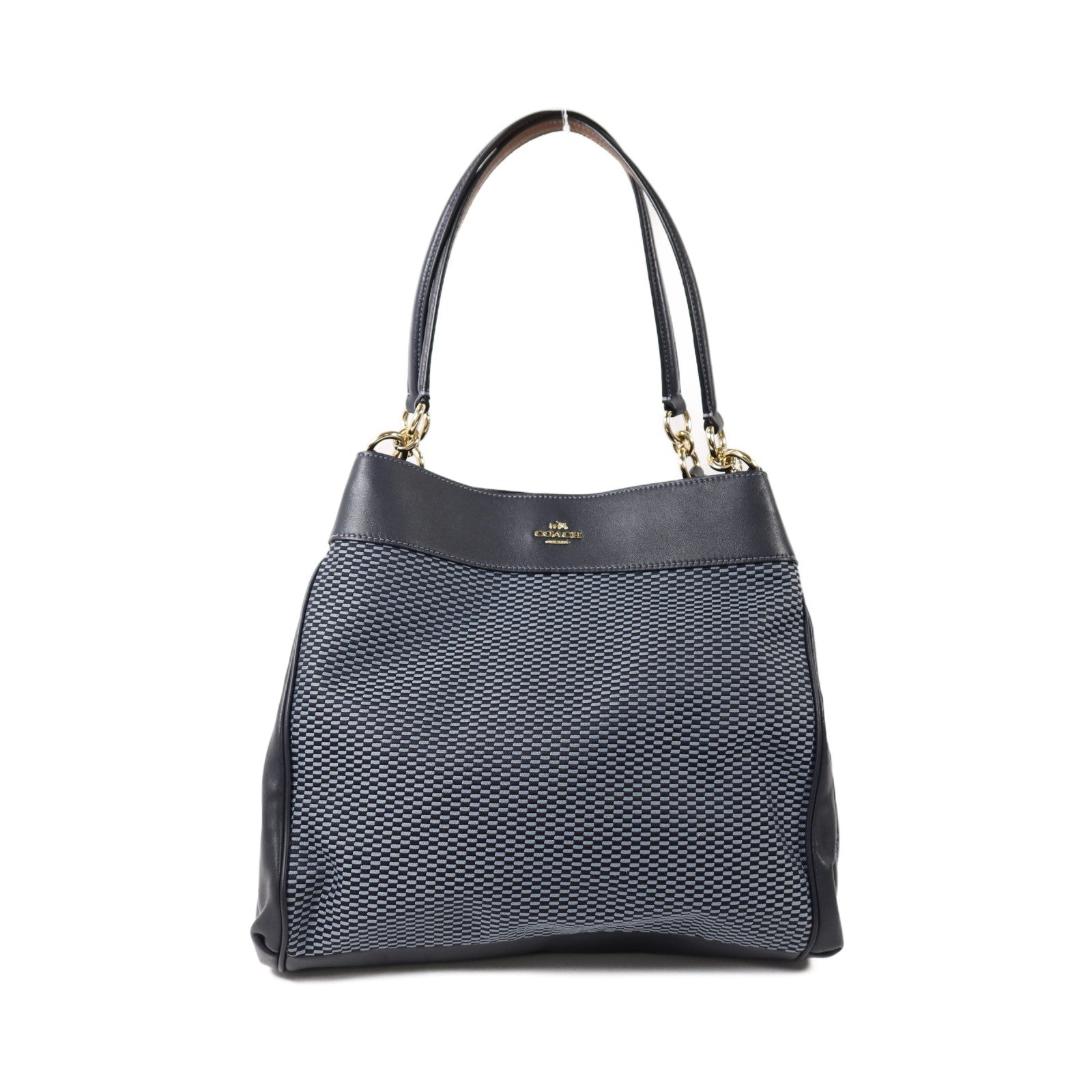 COACH 【激減優惠】帆布/皮革Legacy Lexy Tote Shoulder Bag金扣肩背袋