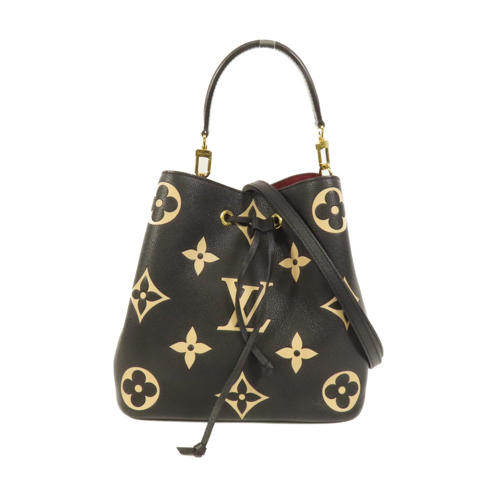 LOUIS VUITTON Monogram Empreinte Bicolor Neo Noe MM金扣手挽肩背兩用袋