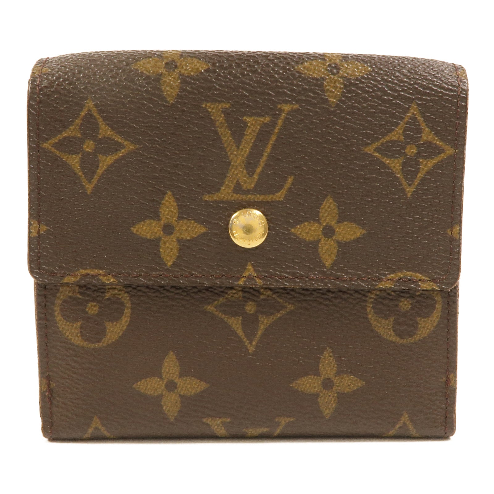 LOUIS VUITTON Monogram Portefeuille Elise Wallet金扣錢包