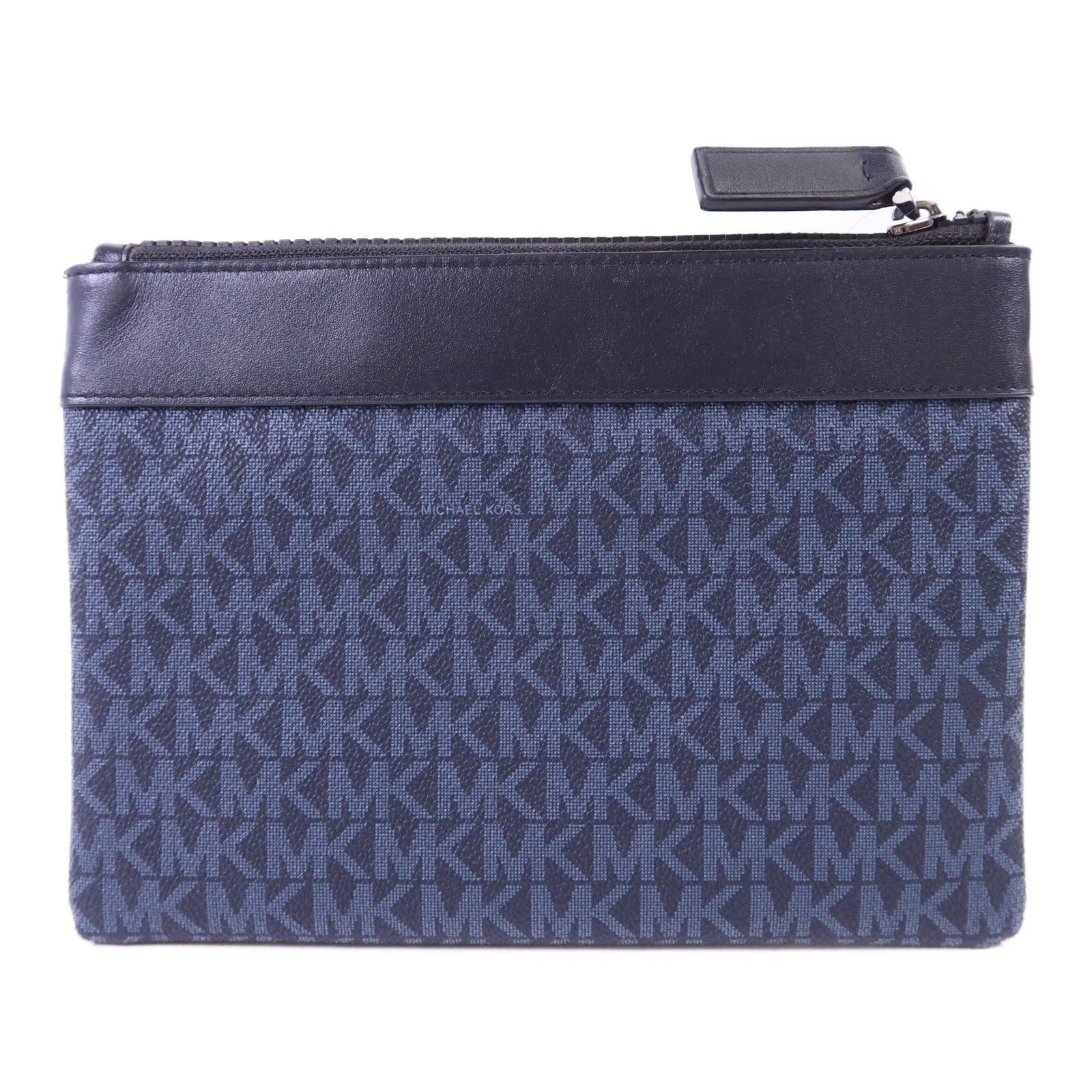 Michael Kors 牛皮皮革Pouch銀扣手拿包