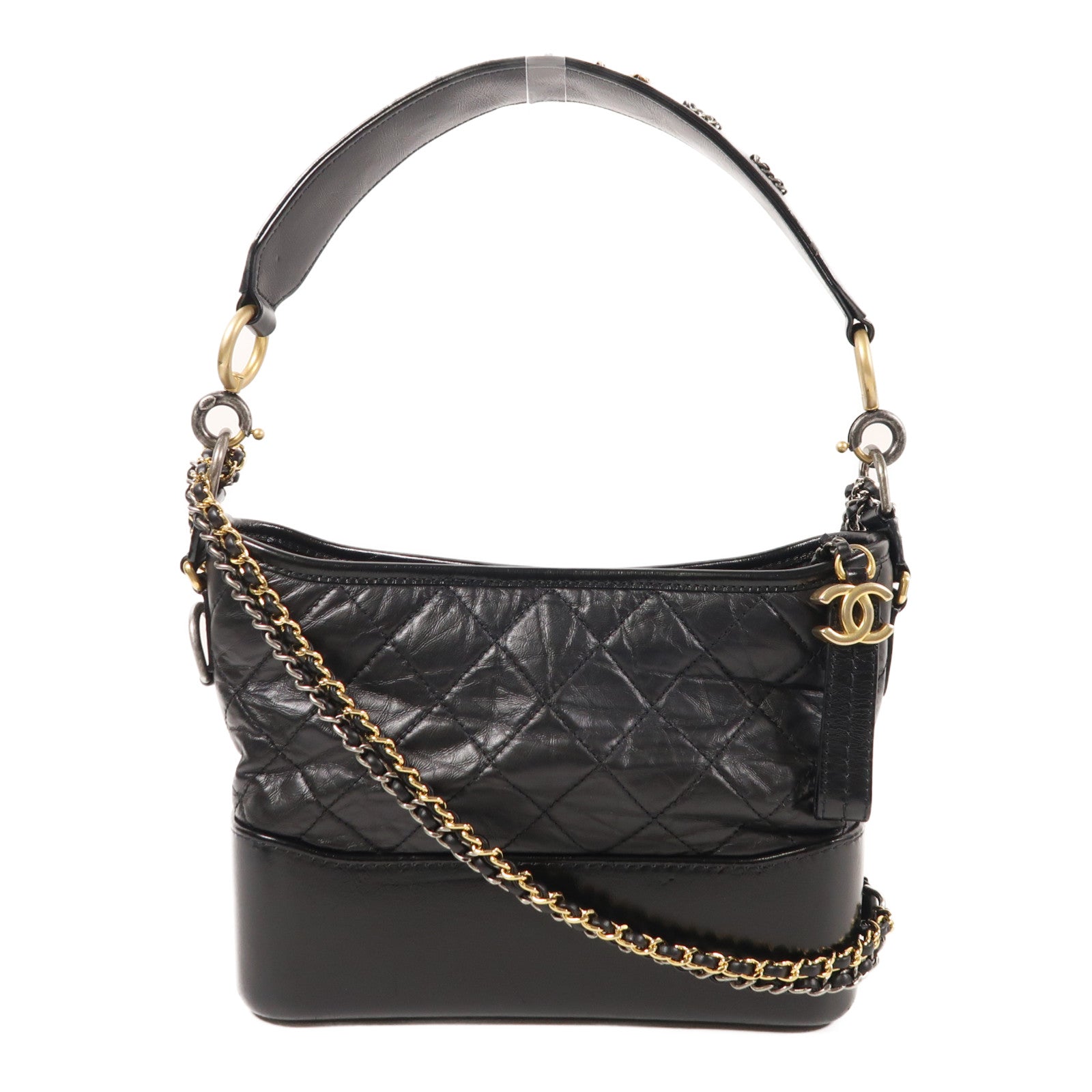 CHANEL 皮革Gabrielle Medium手挽肩背兩用袋