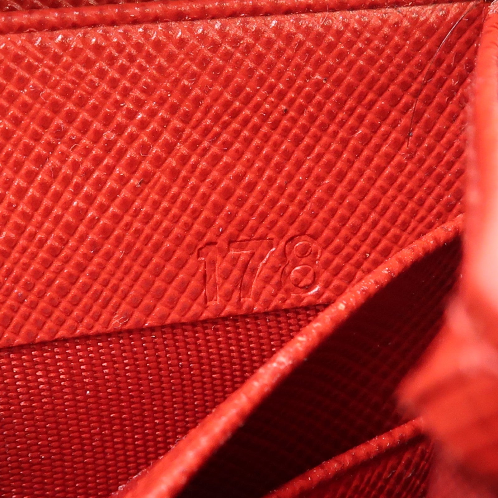 PRADA GHW Long Wallet Saffiano Leather Red  1M1188