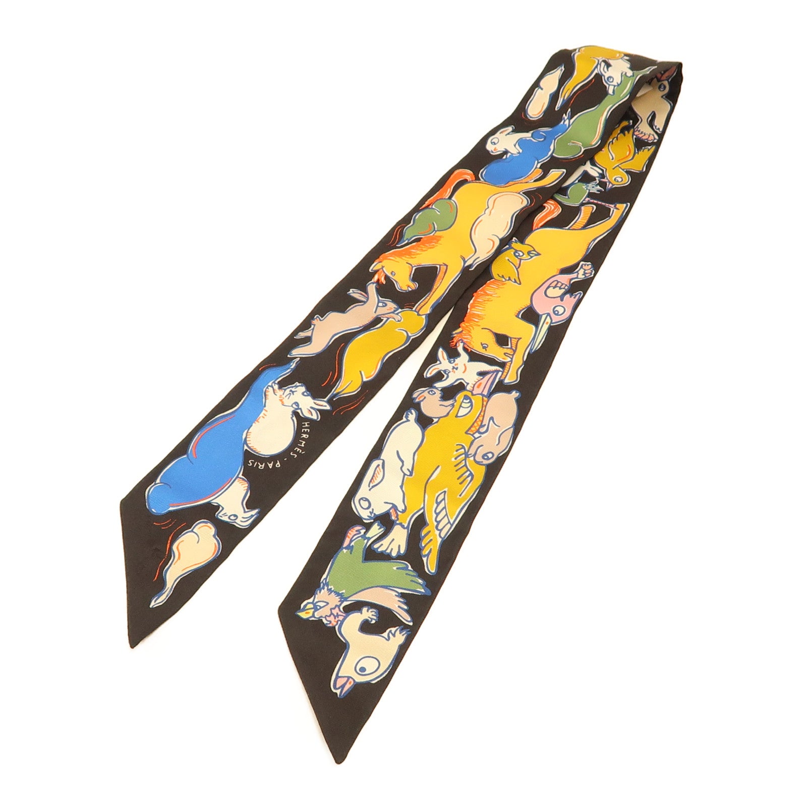 HERMES 絲質Twilly絲巾