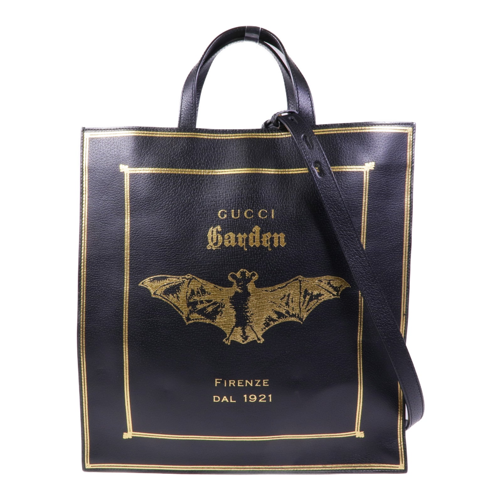 GUCCI GG GHW 2 Way Shoulder Bag 513907 Calfskin Leather Black