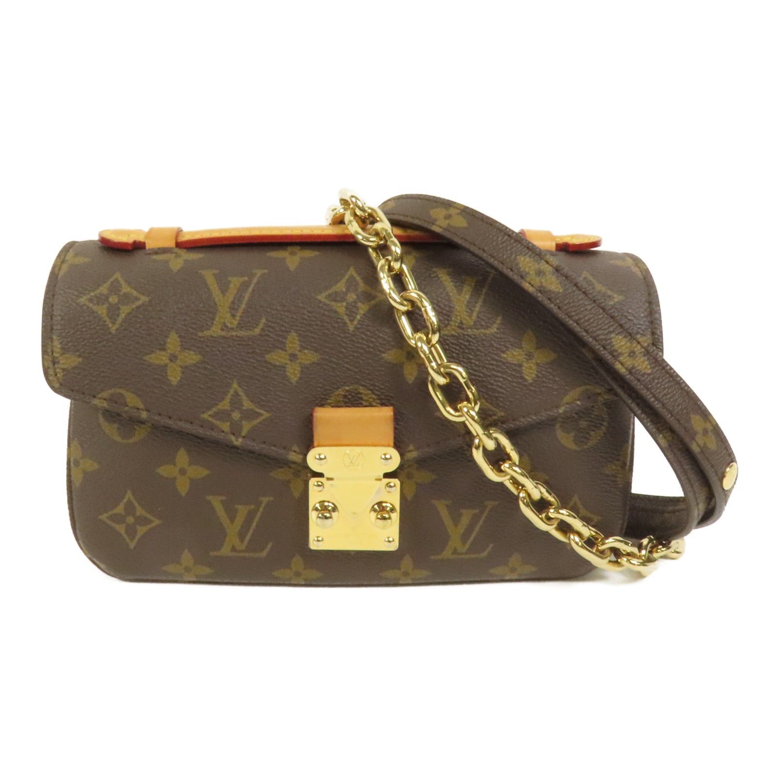 LOUIS VUITTON Monogram Pochette Metis East West金扣手挽肩背兩用袋